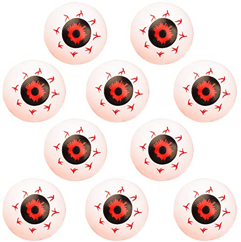 Cetornie 10 Pieces Halloween Eyeballs Creepy Eye Balls Plastic Halloween Eyeballs Spooky Eye Balls Halloween Party Bags Fillers Scary Props