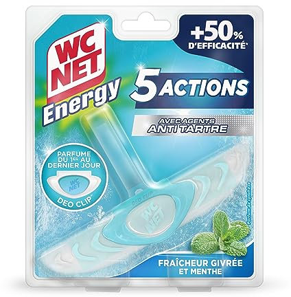 WC Net Energy Bloc Anti-tartre 5 Actions Fraicheur givrée et menthe 38 g