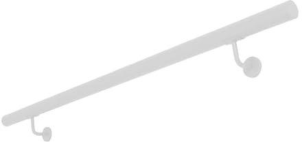 Corrimano in acciaio inox 50-200 cm ringhiera corrimano a muro per scale in tubo di acciaio inox set completo bianco V2Aox, Lunghezza:130 cm