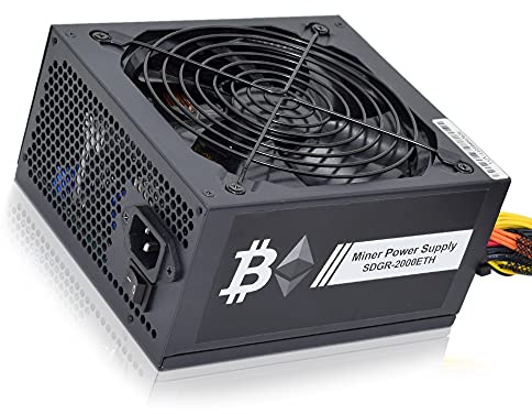 KLVN Efficacité de 95% 200 0W ATX 12V ETH ASIC Bitcoin Miner Alimentation DE L'ALIMENTATION DE L'ALIMENTATION ENTREUM PC 8 Cartes Graphiques