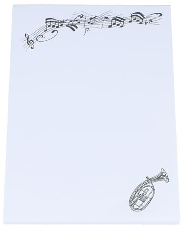 Musikboutique Notizblock DIN A6 mit Noten & Instrumenten (Tenorhorn)