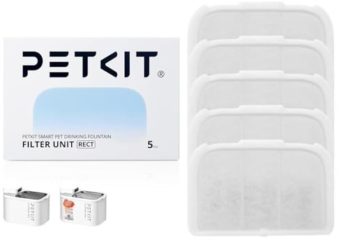 PETKIT Filter Unit RECT for EVERSWEET MAX Battery Operated Cat Water Fountain, Replacement Filters, 5 packs