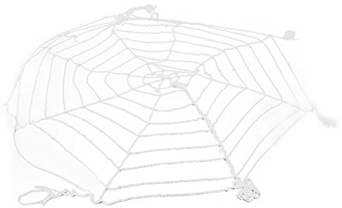 3,6 M Großes Spinnennetz in Weiß, Halloween-Dekorationen aus Weichem Baumwollmaterial, Party- und Hofdekoration für Drinnen und Draußen