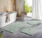 Taracarpet Badematte Homestyle rutschfest waschbar Badezimmerteppich Bad-Vorleger, WC Deko, Duschvorleger für Dusche und Badewannen sehr weich und als Set kombinierbar Grün Dühne 050x080 cm