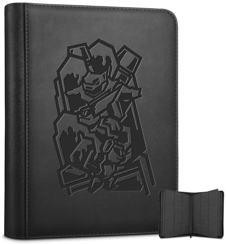 Card Binder for Pokemon Cards, 9 Pocket 540 Cards Trading Card Games Collection Holder Book Folder with Side-Loading Sleeves (Black)