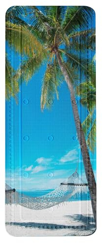 Kleine Wolke Wanneneinlage Bahamas Multicolor 36 x 92 cm | Mit parktischer Aufhängeöse, foto-realistisch bedruckt, maschinenwaschbar
