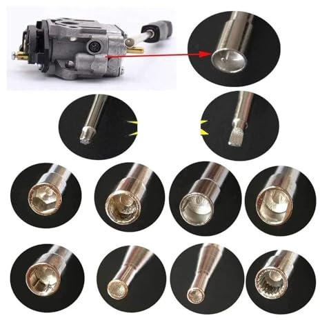 de tournevis de réglage de carburateur à 2 cycles, Compatible avec les modèles Standard, 11 brosses et aiguilles de nettoyage