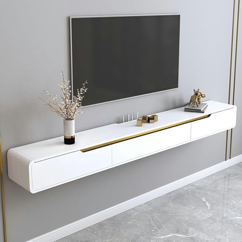 Wall Mounting TV Cabinet-TV Cabinet Hanging, TV Lowboard, TV Board, Floating TV Stand Made of Wood for Wall Mounting, TV Lowboard Hanging, Floating TV Stand Component Shelf ~//