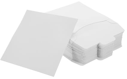Cabilock 50pezzi Buste di Carta per CD Dvd Custodie di Carta per Archiviazione e Conservazione Dischi Compatibili CD Dvd e Vari Formati di Dischi