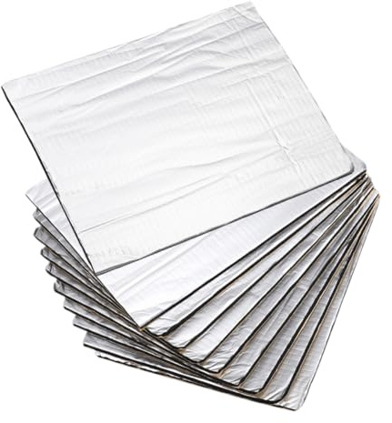 JECOMPRIS 10 Stück Auto Schalldämmmatte 40x25cm x 5mm Hitzebeständige Isoliermatte Aus Glasfaser Und Gummi Selbstklebend Für Motorhaube Wärme Und Geräuschdämmung Im Fahrzeug