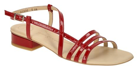 Paul Green Sandales 7621-157, vernies/brossées, rouge, pour femme, rouge, 40 EU