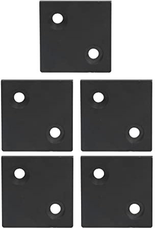 8080 Double Slot Aluminum Profiles End Cover | 5Pcs Anodized End Caps for 3D Printer/CNC Router/Beam Cutter | Sturdy Aluminum Alloy with Screw Fixation (Black)