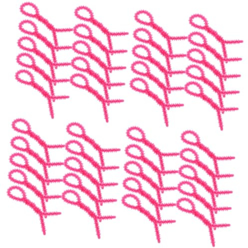 HAKIDZEL 40 Pcs Spiral Hair Curlers Perm Rods for Women Flexible Durable Hair Rollers Styling Tools Rose Red Small