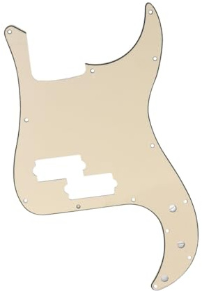 BESPORTBLE 13löcher P-bass Pickguard Schutzplatte Kratzfestes Bass-schlagbrett in Beige Kompatibel Mit Pb Bassgitarre Inklusive Schutzfolie Zur Einfachen Anwendung