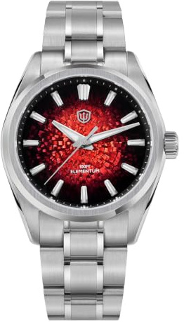 watchdives WD0003C Montre à Quartz VH31 à trotteuse Fluide pour Homme au Design Original, 36 mm, Verre Saphir, Montre-Bracelet au Style raffiné, étanche 100 m