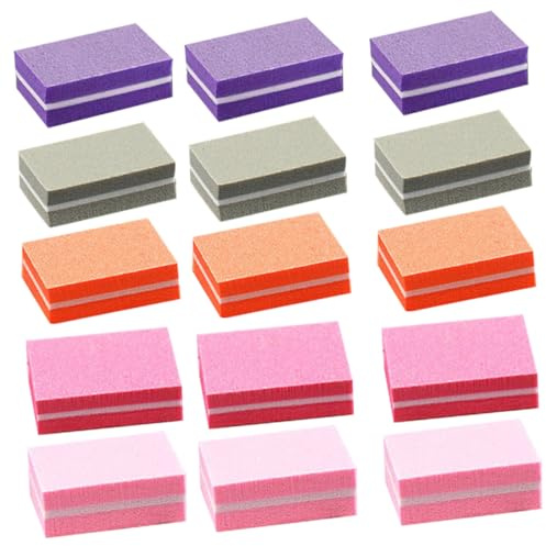 VERDANVERSE 50 Stück Nagelpolier schwamm Vielseitiger Nagelfeilen Buffer block Farbige Mini Maniküre Werkzeuge für Professionelle Nagelkosmetik und Nagelpflege zu Hause und Unterwegs