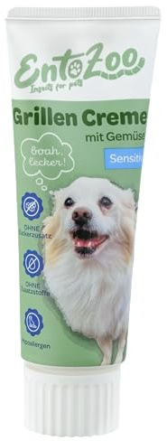 EntoZoo Hundesnack mit Insekten & Gemüse - Hypoallergene Hund Leckerli | Insekten Leberwurst Hunde Tube | Trainingssnack ohne Zucker & Zusatzstoffe | Made in Germany - 6x75g