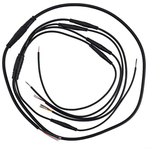 Jotekonoby Electric For Bicycle Waterproof Wire Harness, 10 Pin For Bike Wiring Connector for DIY E For Bike Controller Cable, Integrated 1T5 Display Brake Cable with
