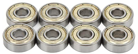 608ZZ Kugellager, ABEC 11 Skateboard-Lager, 8 x 22 x 7 mm abgedichtete Kohlenstoffstahllager für Rollschuhe, Tanzbretter, hohe Geschwindigkeit, geräuscharm, mit Metallschutz