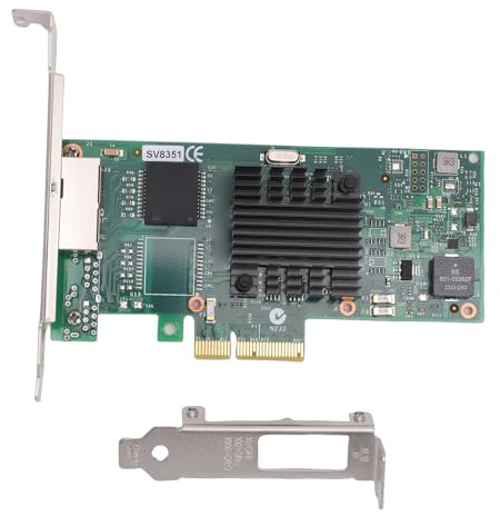 Denash Nic Gigabit de 2 Puertos, Tarjeta Ethernet PCI Express 2.0 X4 de Dos Puertos RJ45 con Soporte para Controlador 350AM2, para Servidores Vmware