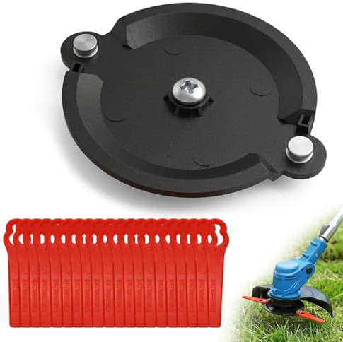 Disco de Corte de Repuesto, Repuesto Disco y 20 Cuchillas Accesorio para Cortadora Cortacésped de Césped para Su Desbrozadora La Máquina Corte Plato Cuchillo Poda Hoja Plástico Césped Jardín