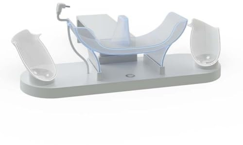 Nucelit Base de carga tipo C con controlador de base de carga, base grande antideslizante para gafas de realidad virtual MQ 3S/3, accesorios de gafas de realidad virtual