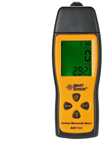 AS8700A Carbon Monoxide Meter,SMART SENSOR CO Meter,1000ppm CO Analyzer,Digital CO Leak Detector,Handheld Carbon Monoxide Detector