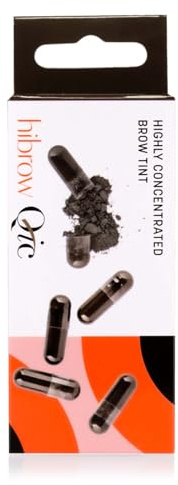 Hi Brow Quick Intense Colour (QIC) - 20 brow tinting capsules of powdered tint - Dark Brown