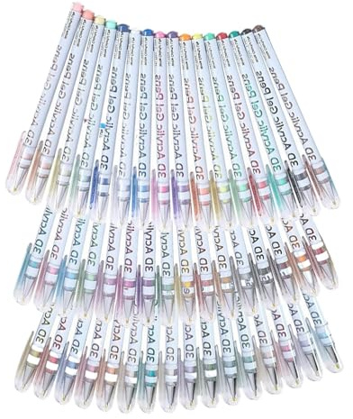 3D-Acryl-Gelstift, Acrylfarben-Marker-Set für Felsen, auf Wasserbasis, Bastelbedarf, Zeichenmarker zum Ausmalen, Kritzeln, Leinwand, Holz, Stoff, Steinkarten, Scrapbook-Papier