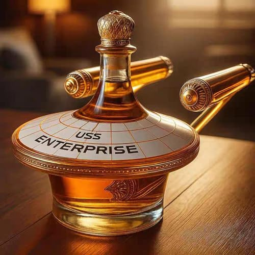 GUODDM Statue Carafe À Whisky Galaxy Spaceship, Coffrets for Hommes, Édition Limitée Spacecraft, 2 Verres À Shot Amusants, Idées Cadeaux Originales for Les Frères Et Sœurs, Carafe À Liqueur for Bar