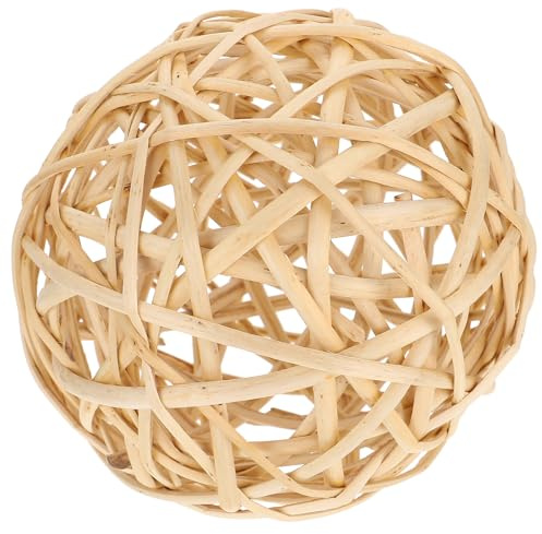 OSALADI Palline Decorative in Rattan Intrecciato da 15 CM Palla Decorativa Fai da Te per Feste e Arredamento Casa Ornamenti per Sfondi Fotografici e Decorazioni da Tavolo