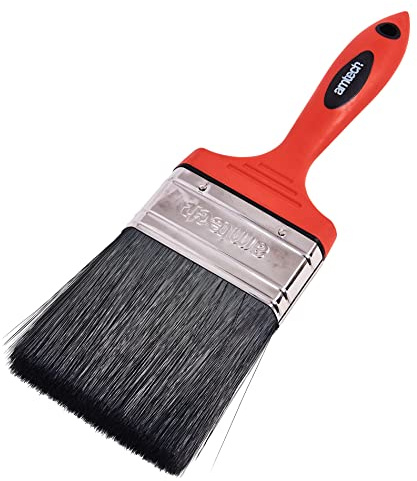 Amtech G4375 3 inch Paint Brush (75mm), No Bristle Loss design, Soft Grip and available as 0.5”, 1”, 1.5”, 2”, 2.5” and 4”