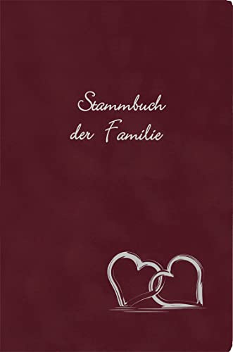 Stammbuch MAGRIT - bordeaux, Velours, Silberprägung, Stammbuchformat A5