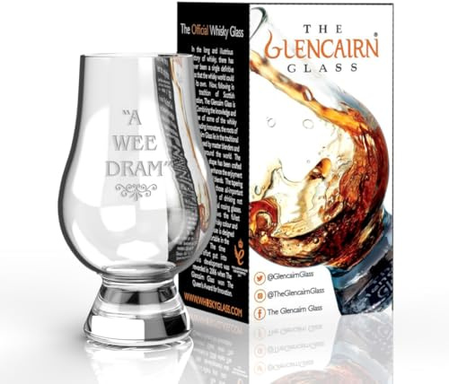 Glencairn Whiskyglas aus Kristall, offizielles Produkt – A Wee Dram, In Geschenkverpackung, Made in Scotland