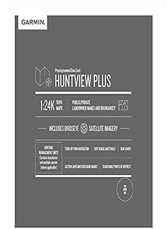 Garmin Huntview Plus, Preloaded microSD Cards With Hunting Management Units for Garmin Handheld GPS Devices