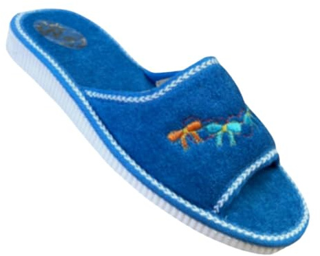 Patrizia Azzi Sandales pour femme, pantoufles de plage, piscine, spa, éponge 100 % entièrement doublées en pur coton/éponge, semelle antidérapante, lavable, Laguna, 37 EU