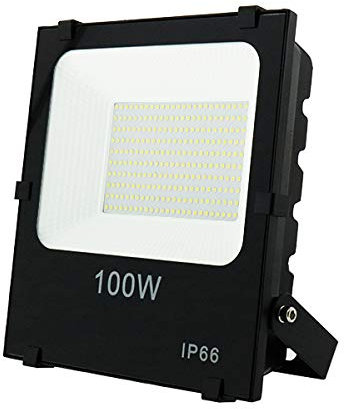 LEDUNI Foco Proyector Floodlight LED Exterior 100W IP65 Impermeable Luz Neutra 4500K Angulo 120