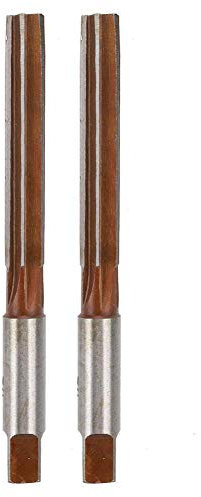 Garosa 2Pcs Straight Shank Chucking Machine Reamer Milling Cutter Tool Adjustable Reamer American System Hand Conical Reamer for Boring Processing(1/8),High Speed Steel Reamer