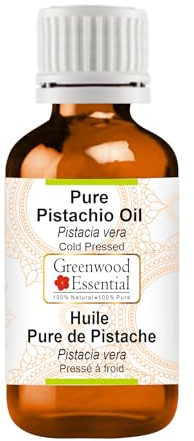 Greenwood Essential Pur Pistache Huile (Pistacia vera) 100% Naturelle de qualité Thérapeutique pressée à froid pour les soins personnels 15ml (0,50 oz)