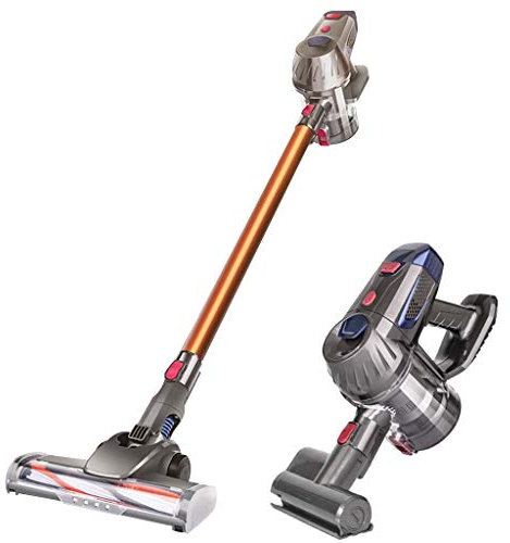 Aspirador Sin Cable,120W Aspirador Manual Recargable Ultra Silencioso De Doble Motor Con Batería Extraíble Escoba Eléctrica A Bordo Iluminación LED Incorporada Para La Alfombra De Pelo De Mascotas