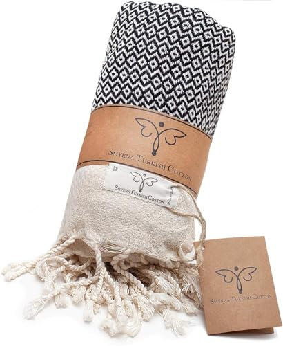 Smyrna Couverture Grande Taille en Coton | 127 x 152 cm | Jeté de Canapé Literie, Fauteuil, Sofa, Salon | Housse Canapé d'angle | Couvre-Lit Légère et Douce | Couverture Décorative de Haute Qualité