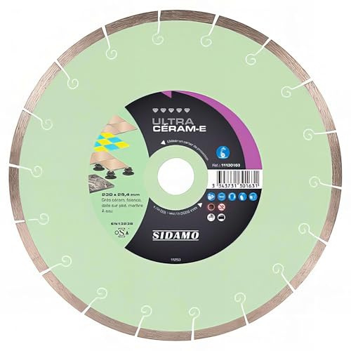 Disque diamant ULTRA CERAM-E D. 230 x 25,4 x h 8,5 mm - Grès céram, faïence, marbre
