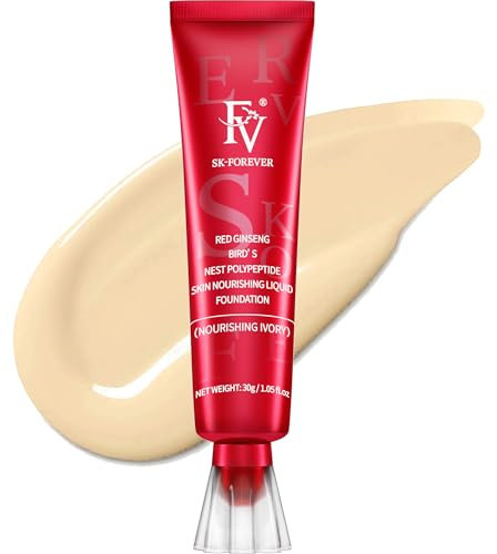 FV Fondotinta Liquido - Coprente, Waterproof, Idratante - Per Pelle Mista, Secca e Normale, Finish Naturale - 30ml, Senza Test Sugli Animali (Nourishing Ivory for dry skin)