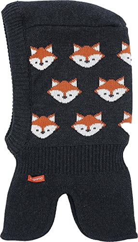 maximo Cotton Fox Schlupfmütze Kindermütze Wintermütze Schalhaube Kinder - Made in Germany Winter Herbst-Winter - 53 cm anthrazit