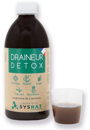 Detox • Diurétique • Draineur • Régime • Programme de 15 jours • Thé vert, Artichaut, Pissenlit, Sauge, Ananas - Bromelaine • 3 usines en France • 30 ans d'expertise • Laboratoire SYSNAT