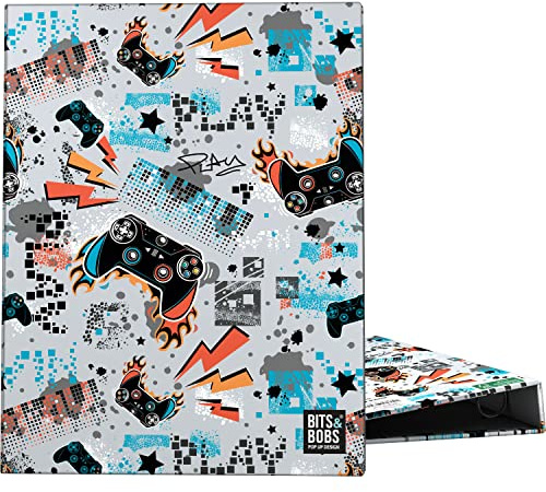Grafoplas | Carpeta de Anillas A5 | 4 Anillas Redondas 20mm | Plastificado Brillo | Diseño Bits&Bobs Pop Up Design, Play| Certificado FSC