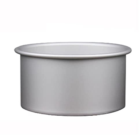 Lioaeust Molde redondo para tartas, aleación de aluminio, redondo, hueco, de gasa, para molde, molde para pasteles, bricolaje, parte inferior extraíble (8 pulgadas)