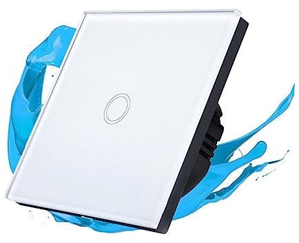 DOITOOL Smart Wandschalter Mit Led-beleuchtung Touch-schalter Für Haushaltsgeräte Weiß Intelligenter Schalter Mit Lichtfunktion Sicher Und Zuverlässig Für Moderne Wohnungen