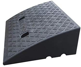 ANSNOW 17 cm Hohe Servicerampen, Verdickte Kunststoff-Fahrzeugrampen, Rutschfeste Dreieckspolster Für Den Winter, Bordsteinrampen Am Straßenrand Für Den Außenbereich/Schwarz/50 * 40 * 17Cm