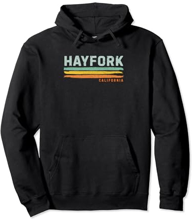 Vintage Stripes Hayfork CA Pullover Hoodie